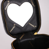 Ultra - Rare Chanel 1995 Patent Heart Mirror Barbie Turnlock Vanity - FashioNica