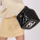 Ultra - Rare Chanel 1995 Patent Heart Mirror Barbie Turnlock Vanity - FashioNica