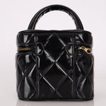 Ultra - Rare Chanel 1995 Patent Heart Mirror Turnlock Vanity 24K GP - FashioNica