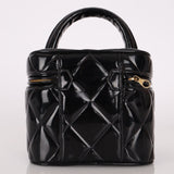 Ultra - Rare Chanel 1995 Patent Heart Mirror Turnlock Vanity 24K GP - FashioNica