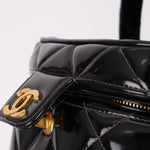 Ultra - Rare Chanel 1995 Patent Heart Mirror Turnlock Vanity 24K GP - FashioNica