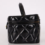 Ultra - Rare Chanel 1995 Patent Heart Mirror Turnlock Vanity 24K GP - FashioNica