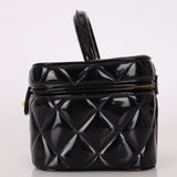 Ultra - Rare Chanel 1995 Patent Heart Mirror Turnlock Vanity 24K GP - FashioNica