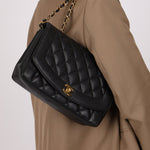 Ultra - Rare Chanel 1996 Caviar Medium Diana 24K GP - FashioNica