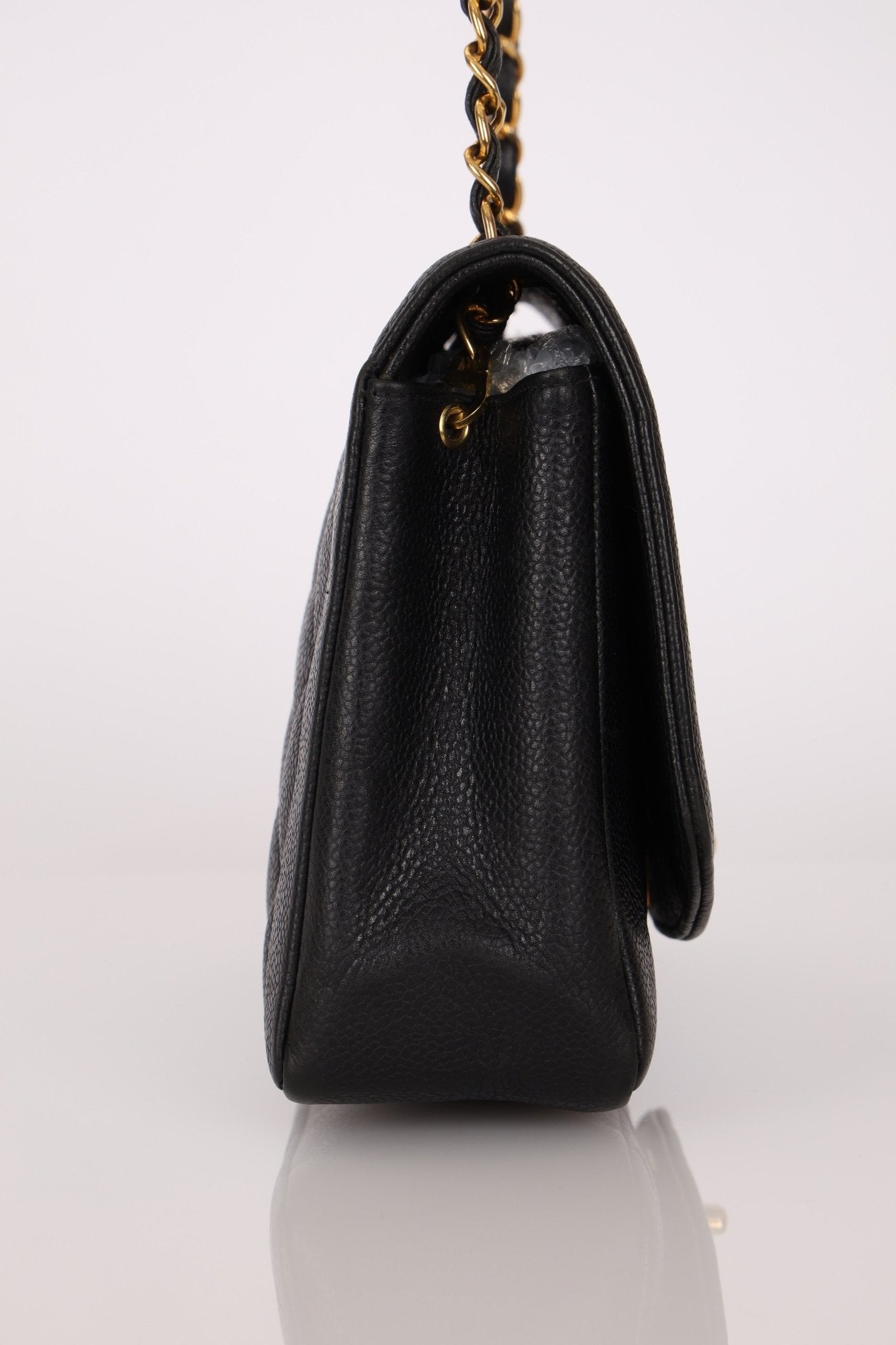 Ultra - Rare Chanel 1996 Caviar Medium Diana 24K GP - FashioNica