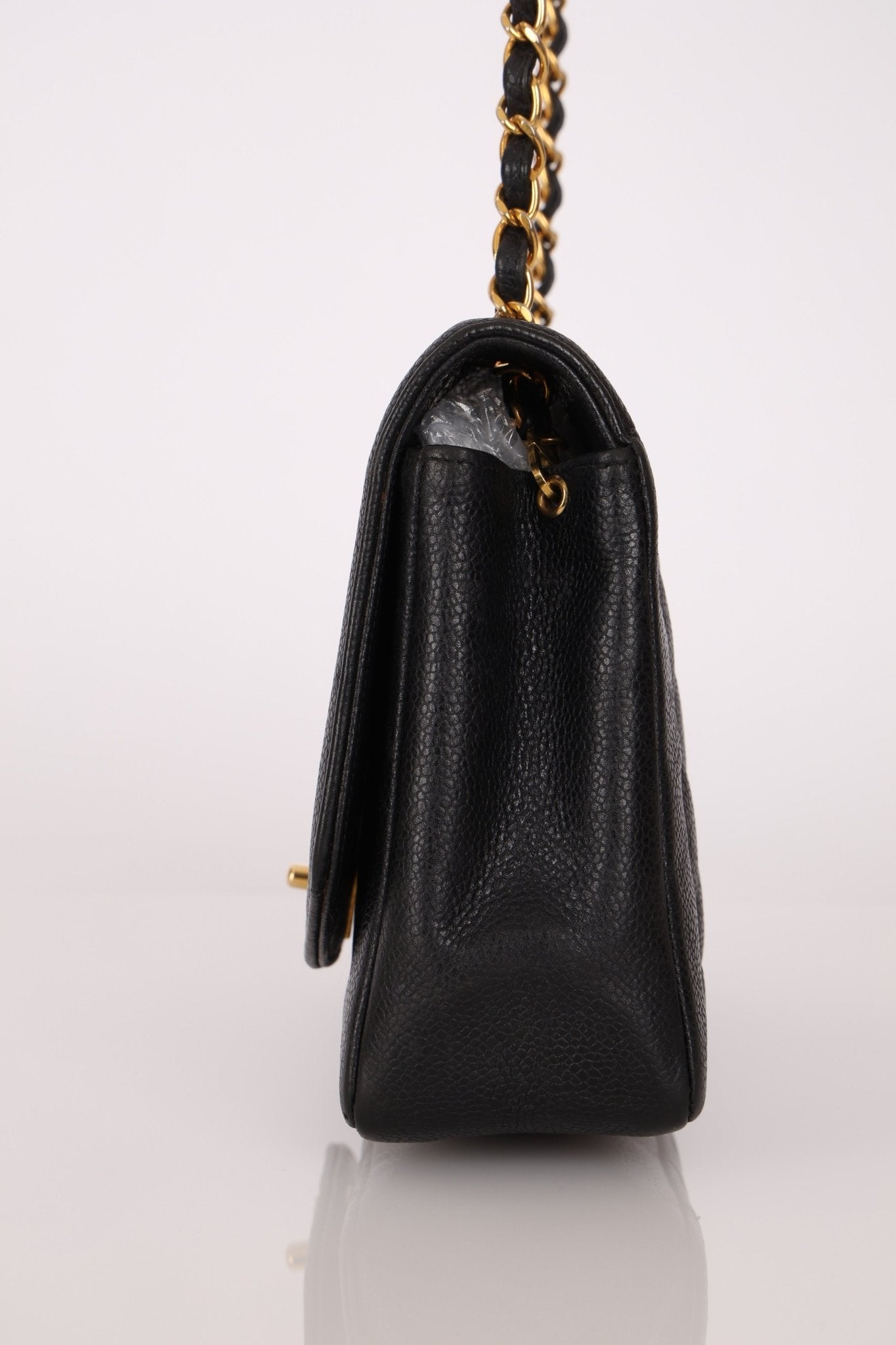 Ultra - Rare Chanel 1996 Caviar Medium Diana 24K GP - FashioNica