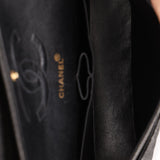 Ultra - Rare Chanel 1997 Black Denim Medium Double Flap - FashioNica