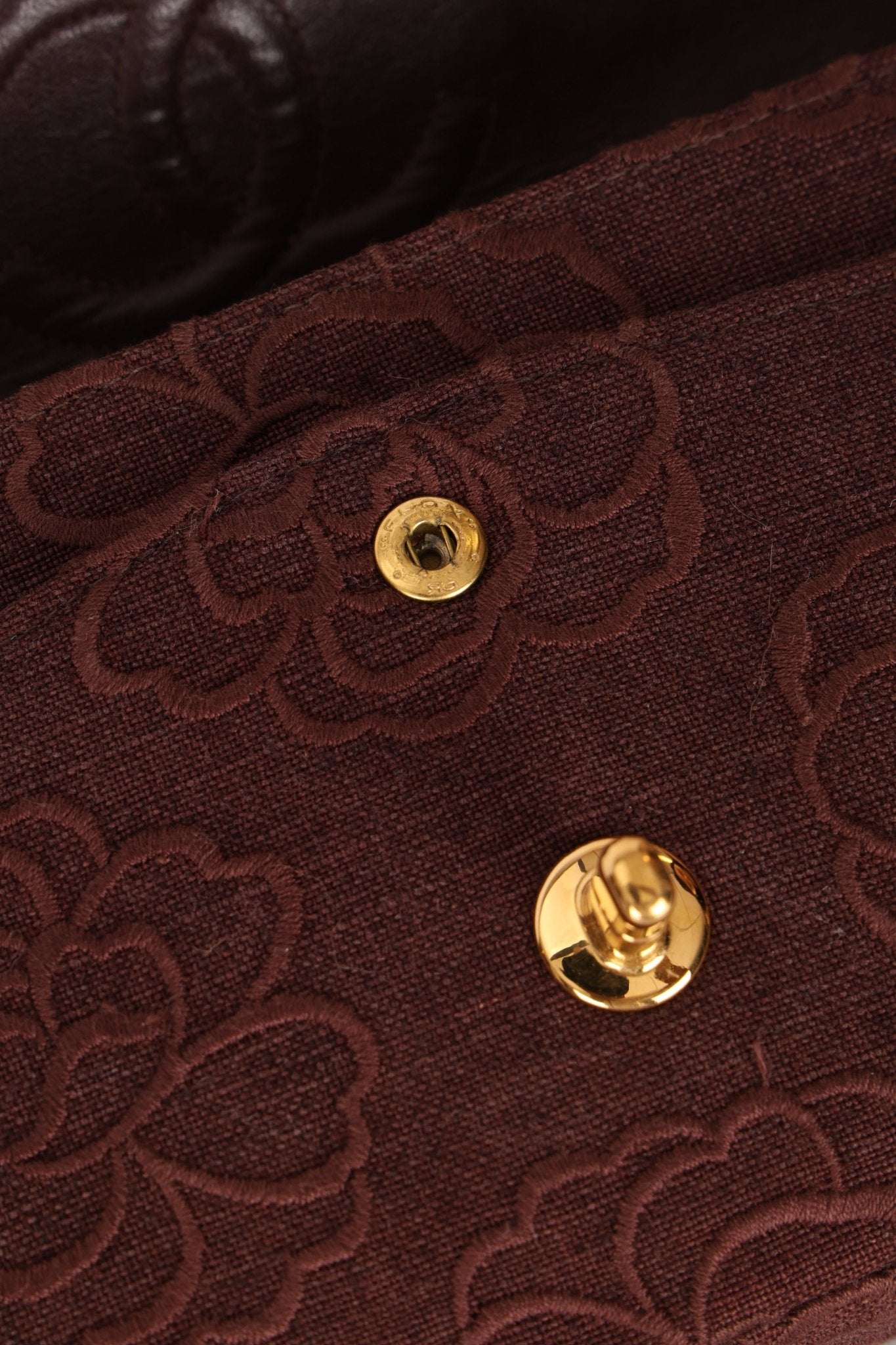 Ultra - Rare Chanel 1998 Embroidered Camellia Small Classic Flap 24k GP - FashioNica