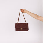 Ultra - Rare Chanel 1998 Embroidered Camellia Small Classic Flap 24k GP - FashioNica