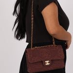 Ultra - Rare Chanel 1998 Embroidered Camellia Small Classic Flap 24k GP - FashioNica