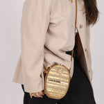 Ultra - Rare Chanel 19A Metallic Tweed & Sequin Paris - Egypt Camera Case - FashioNica