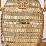 Ultra - Rare Chanel 19A Metallic Tweed & Sequin Paris - Egypt Camera Case - FashioNica