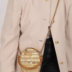 Ultra - Rare Chanel 19A Metallic Tweed & Sequin Paris - Egypt Camera Case - FashioNica