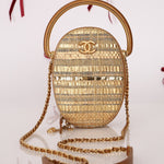 Ultra - Rare Chanel 19A Metallic Tweed & Sequin Paris - Egypt Camera Case - FashioNica