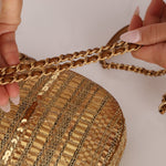 Ultra - Rare Chanel 19A Metallic Tweed & Sequin Paris - Egypt Camera Case - FashioNica