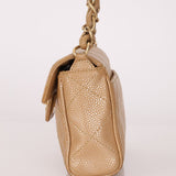 Ultra - Rare Chanel 2001 Iridescent Caviar Mini Half Flap - FashioNica