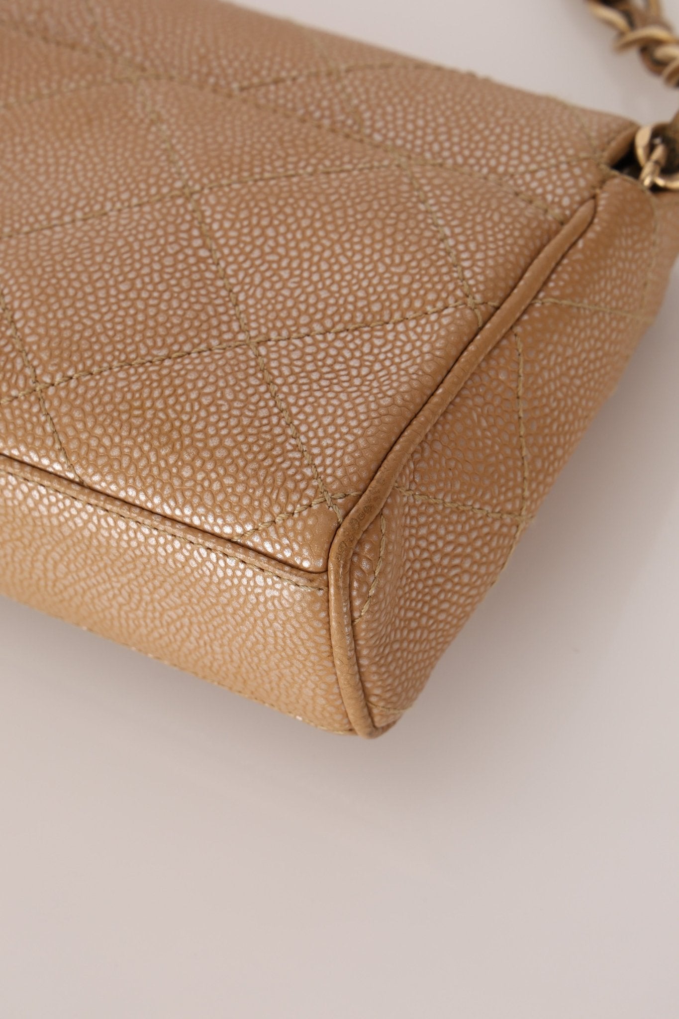 Ultra - Rare Chanel 2001 Iridescent Caviar Mini Half Flap - FashioNica