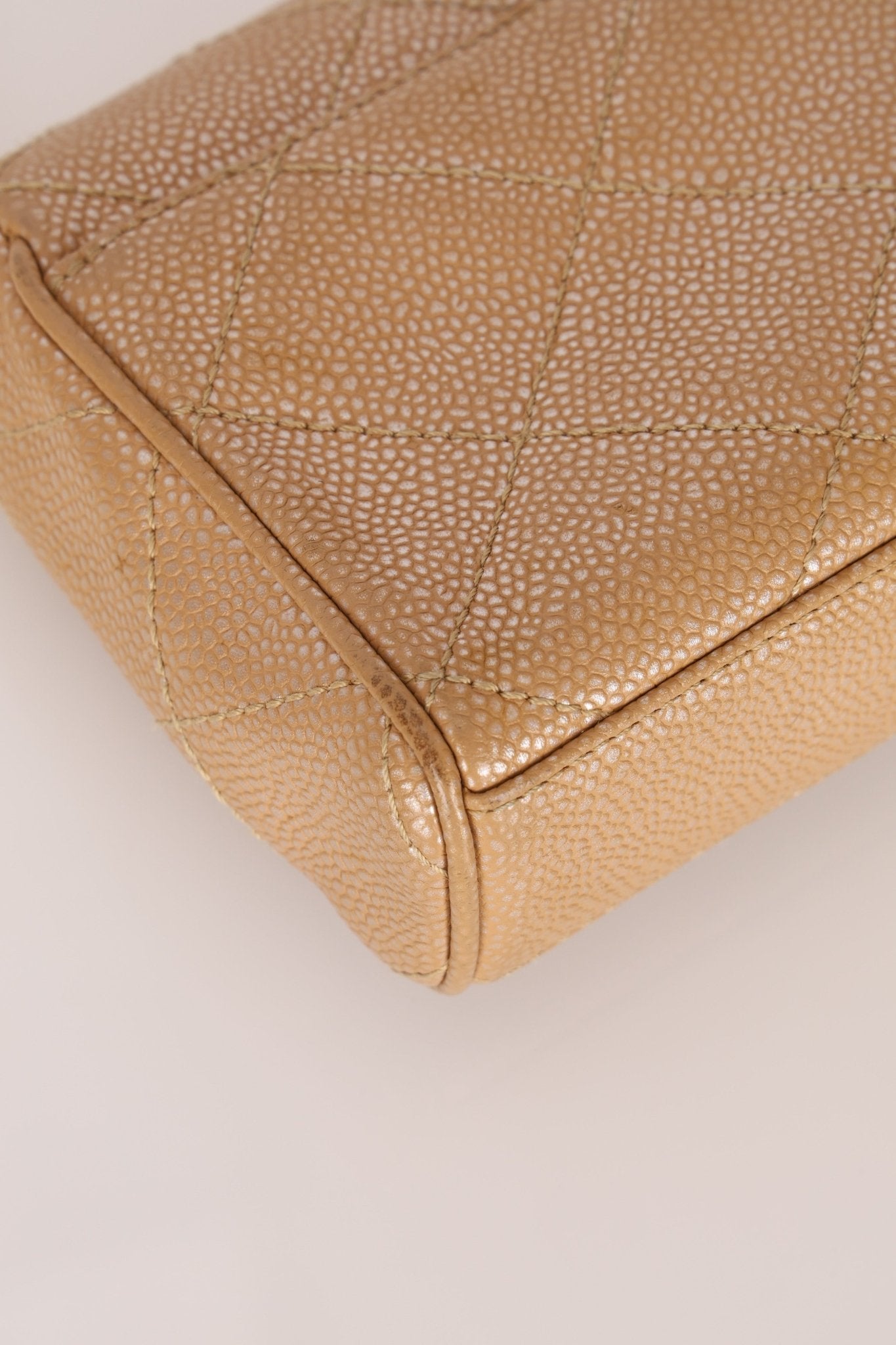 Ultra - Rare Chanel 2001 Iridescent Caviar Mini Half Flap - FashioNica