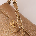 Ultra - Rare Chanel 2001 Iridescent Caviar Mini Half Flap - FashioNica