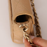 Ultra - Rare Chanel 2001 Iridescent Caviar Mini Half Flap - FashioNica