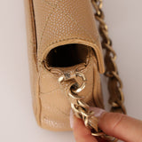 Ultra - Rare Chanel 2001 Iridescent Caviar Mini Half Flap - FashioNica