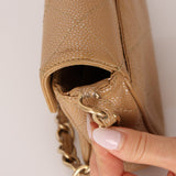 Ultra - Rare Chanel 2001 Iridescent Caviar Mini Half Flap - FashioNica