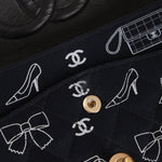 Ultra - Rare Chanel 2002 Canvas Icons Classic Medium Double Flap - FashioNica