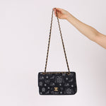 Ultra - Rare Chanel 2002 Canvas Icons Classic Medium Double Flap - FashioNica