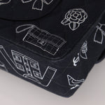 Ultra - Rare Chanel 2002 Canvas Icons Classic Medium Double Flap - FashioNica