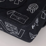 Ultra - Rare Chanel 2002 Canvas Icons Classic Medium Double Flap - FashioNica