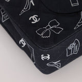 Ultra - Rare Chanel 2002 Canvas Icons Classic Medium Double Flap - FashioNica