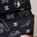 Ultra - Rare Chanel 2002 Canvas Icons Classic Medium Double Flap - FashioNica