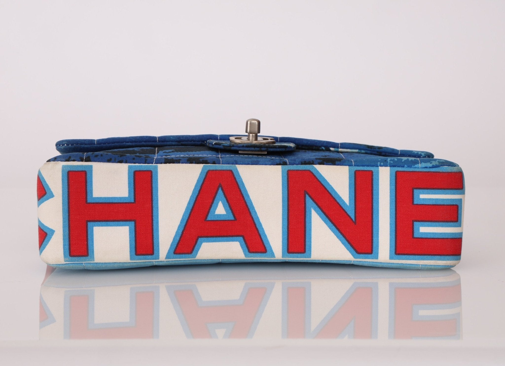 Ultra - Rare Chanel 2002 Denim Surf Line Flap Bag - FashioNica