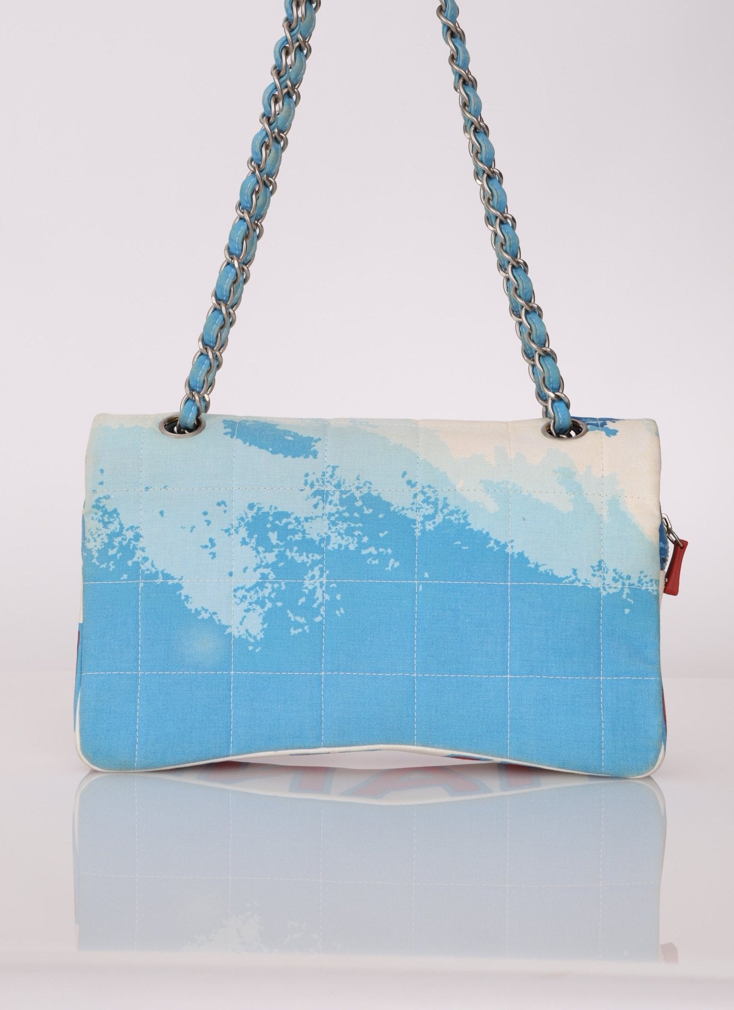 Ultra - Rare Chanel 2002 Denim Surf Line Flap Bag - FashioNica