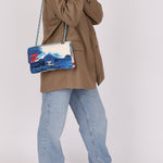 Ultra - Rare Chanel 2002 Denim Surf Line Flap Bag - FashioNica