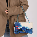Ultra - Rare Chanel 2002 Denim Surf Line Flap Bag - FashioNica