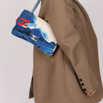 Ultra - Rare Chanel 2002 Denim Surf Line Flap Bag - FashioNica