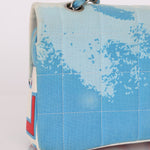 Ultra - Rare Chanel 2002 Denim Surf Line Flap Bag - FashioNica