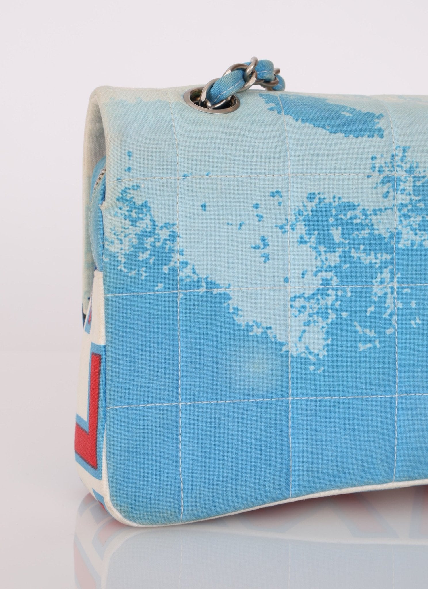 Ultra - Rare Chanel 2002 Denim Surf Line Flap Bag - FashioNica