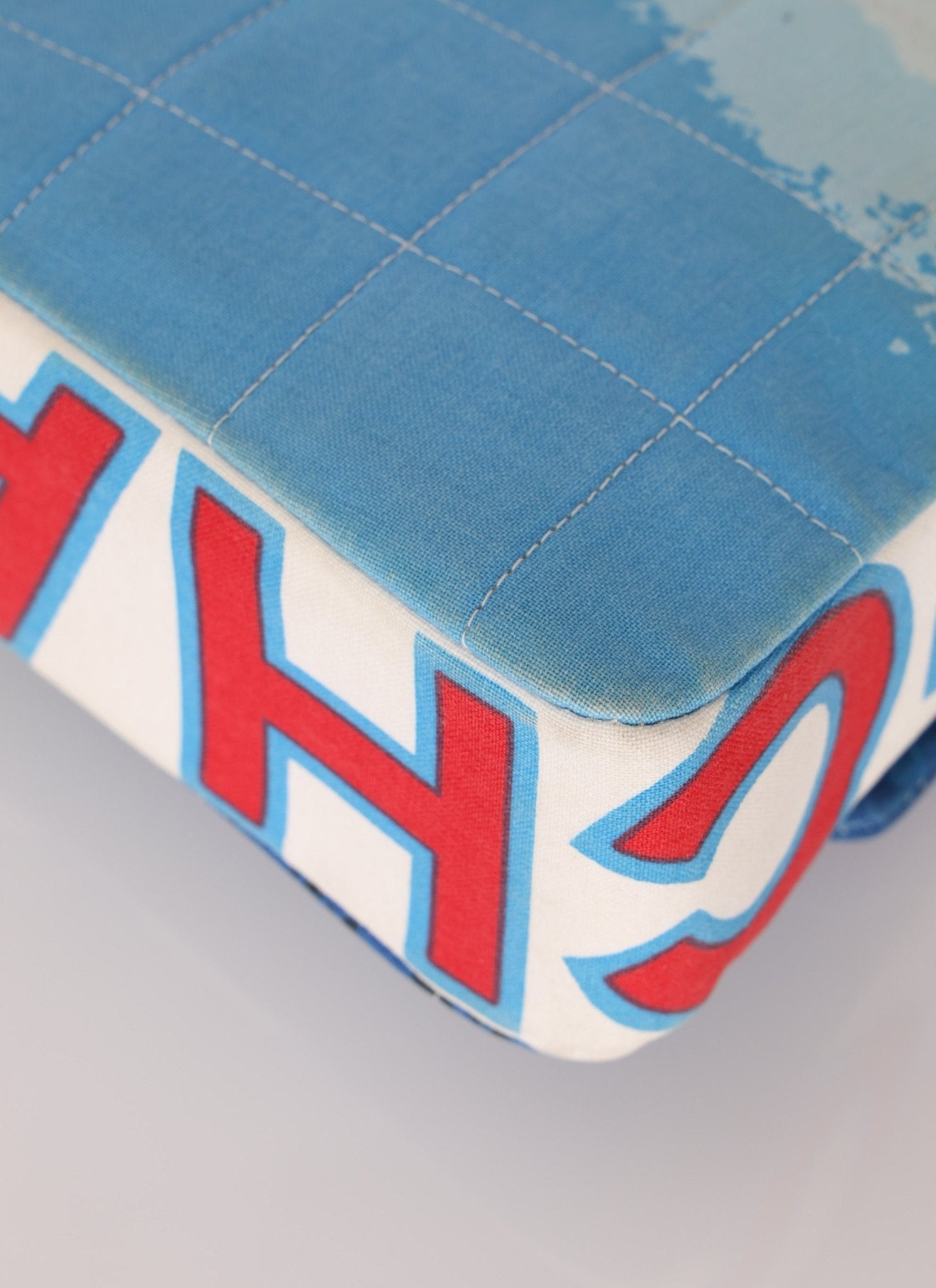 Ultra - Rare Chanel 2002 Denim Surf Line Flap Bag - FashioNica