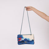 Ultra - Rare Chanel 2002 Denim Surf Line Flap Bag - FashioNica