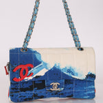 Ultra - Rare Chanel 2002 Denim Surf Line Flap Bag - FashioNica