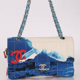 Ultra - Rare Chanel 2002 Denim Surf Line Flap Bag - FashioNica