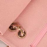 Ultra - Rare Chanel 2003 Caviar Rose Sakura Small Double Flap 24K GP - FashioNica