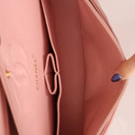 Ultra - Rare Chanel 2003 Caviar Rose Sakura Small Double Flap 24K GP - FashioNica