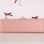 Ultra - Rare Chanel 2003 Caviar Rose Sakura Small Double Flap 24K GP - FashioNica