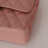 Ultra - Rare Chanel 2003 Caviar Rose Sakura Small Double Flap 24K GP - FashioNica