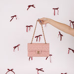 Ultra - Rare Chanel 2003 Caviar Rose Sakura Small Double Flap 24K GP - FashioNica