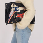 Ultra - Rare Chanel 2006 Airplane Denim Chain Shopping Tote - FashioNica