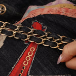 Ultra - Rare Chanel 2006 Airplane Denim Chain Shopping Tote - FashioNica